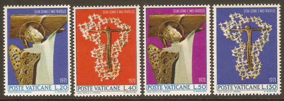 Vatican City 1971 Racial Equality Year set. SG552-SG555.